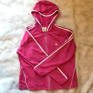Oversized Pink Adidas Zip- Up